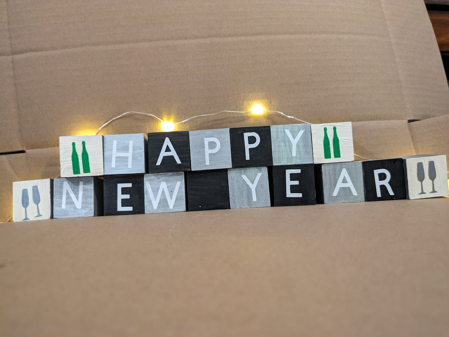 Decorative Blocks: Happy Hanukkah & Happy New Year