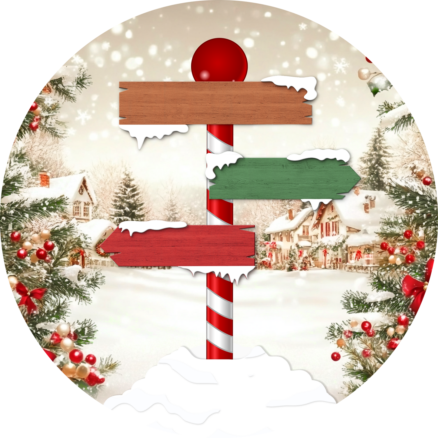 Custom Family North Pole Christmas Ornaments