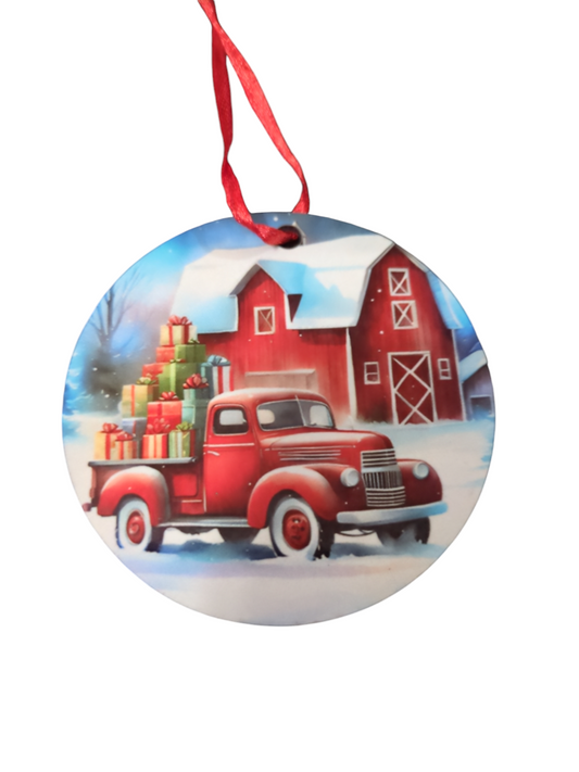 Farm Truck and Barn