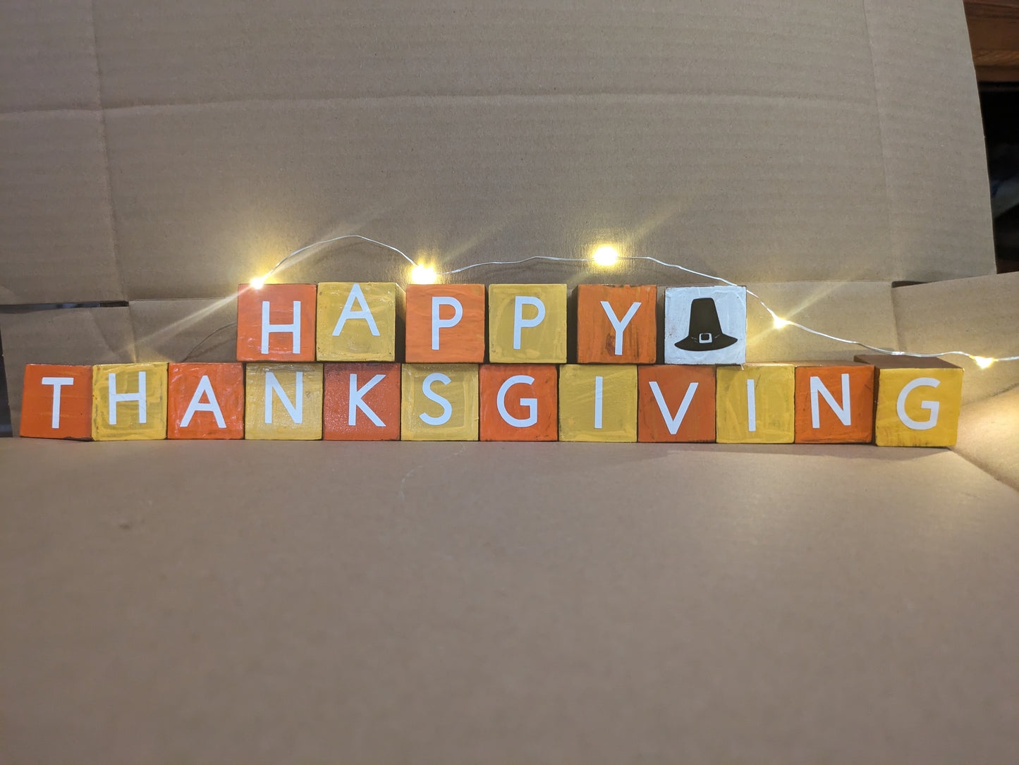 Decorative Blocks: Happy Halloween & Happy Thanksgiving